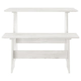 vidaXL Dining Table with Bench REINE Solid Pine Wood White