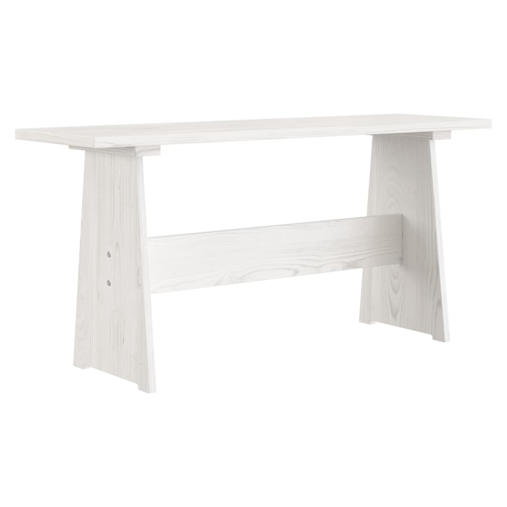 vidaXL Dining Table with Bench REINE Solid Pine Wood White