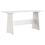 vidaXL Dining Table with Bench REINE Solid Pine Wood White
