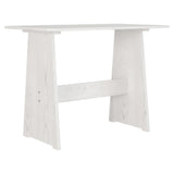 vidaXL Dining Table with Bench REINE Solid Pine Wood White