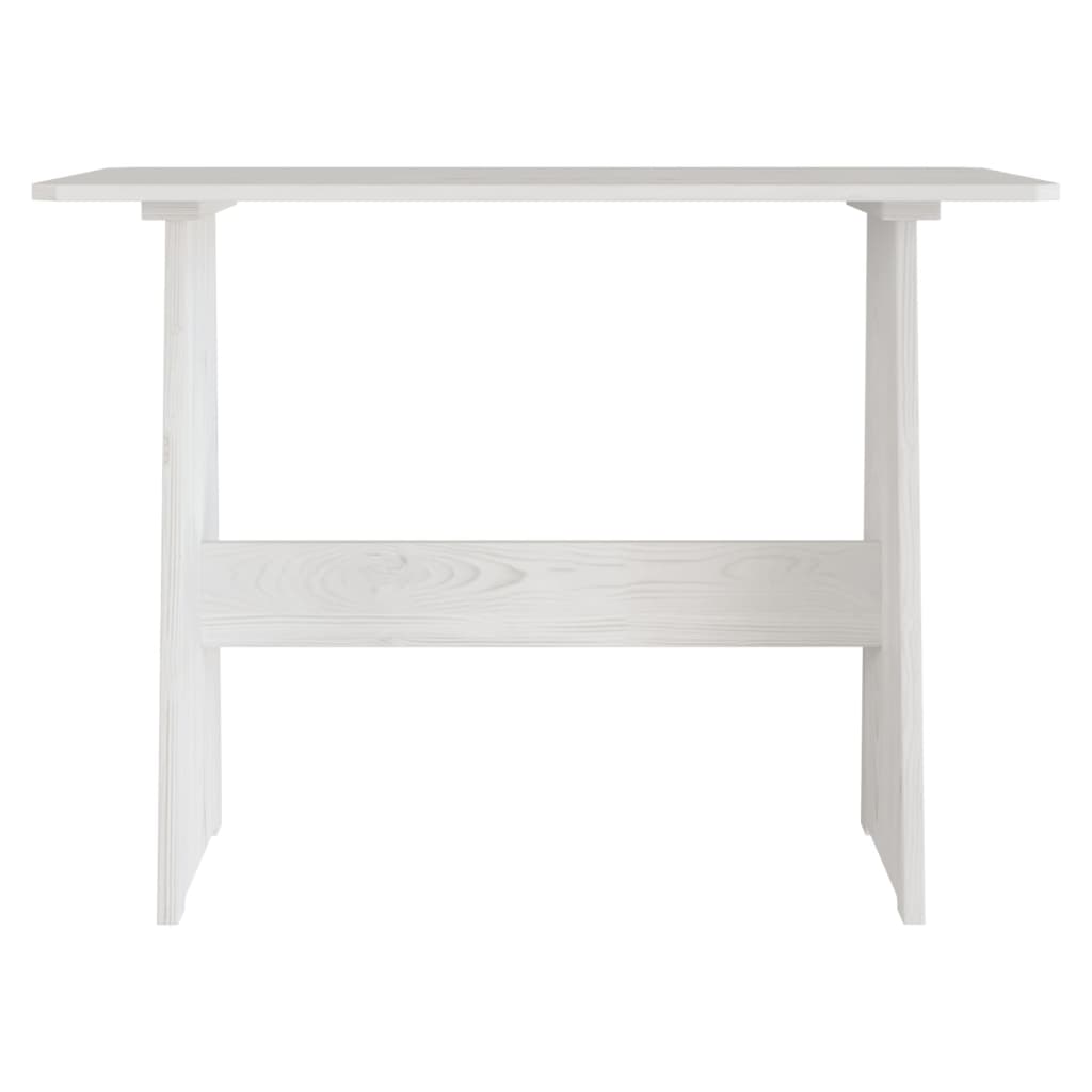 vidaXL Dining Table with Bench REINE Solid Pine Wood White