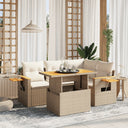vidaXL 5-piece Lounge Set with Cushions Poly Rattan Black