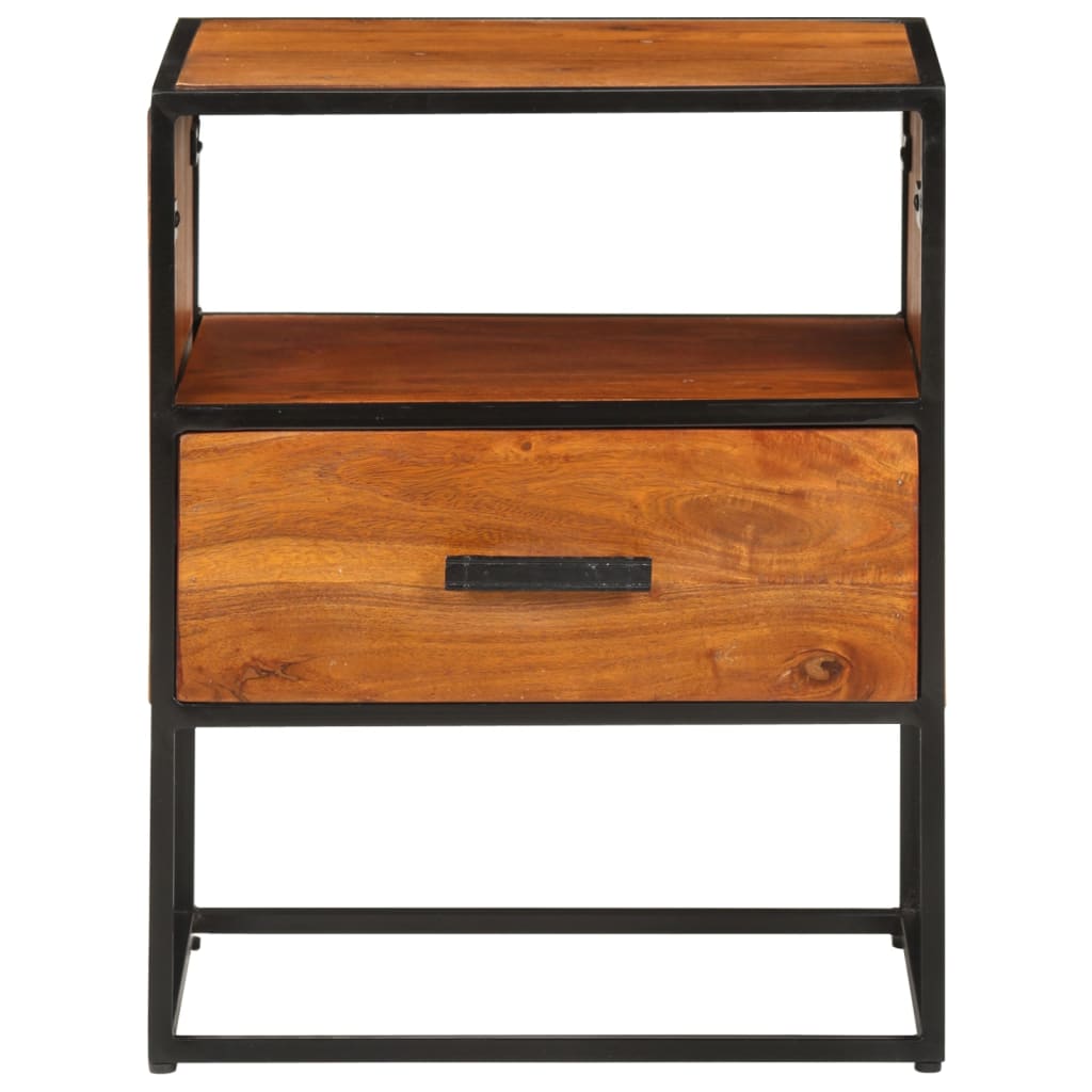 vidaXL Bedside Cabinet 40x30x50 cm Solid Acacia Wood