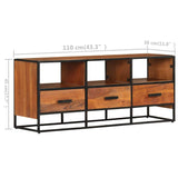 vidaXL Tv-meubel 110x30x45 cm ruw mangohout