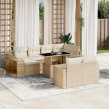 vidaXL 11-delige Loungeset met kussens poly rattan zwart