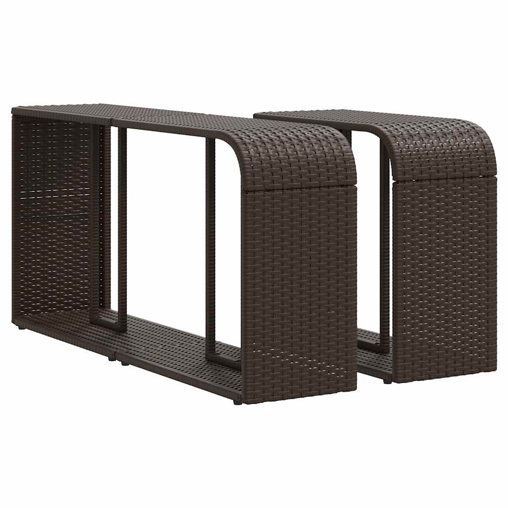 vidaXL 11-delige tuinbankset met kussens, grijs polyrotan