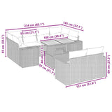 vidaXL 11-delige Loungeset met kussens poly rattan zwart