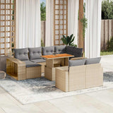 vidaXL 11-delige Loungeset met kussens poly rattan zwart