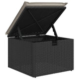 vidaXL 6-piece Lounge Set with Cushions Poly Rattan Black