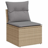vidaXL 8-delige Loungeset met kussens poly rattan zwart
