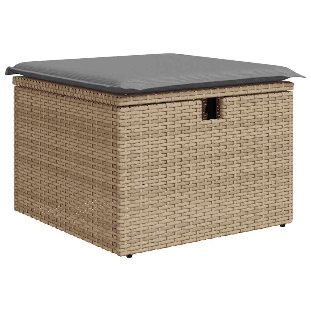 vidaXL 8-delige Loungeset met kussens poly rattan zwart