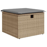 vidaXL 8-delige Loungeset met kussens poly rattan zwart