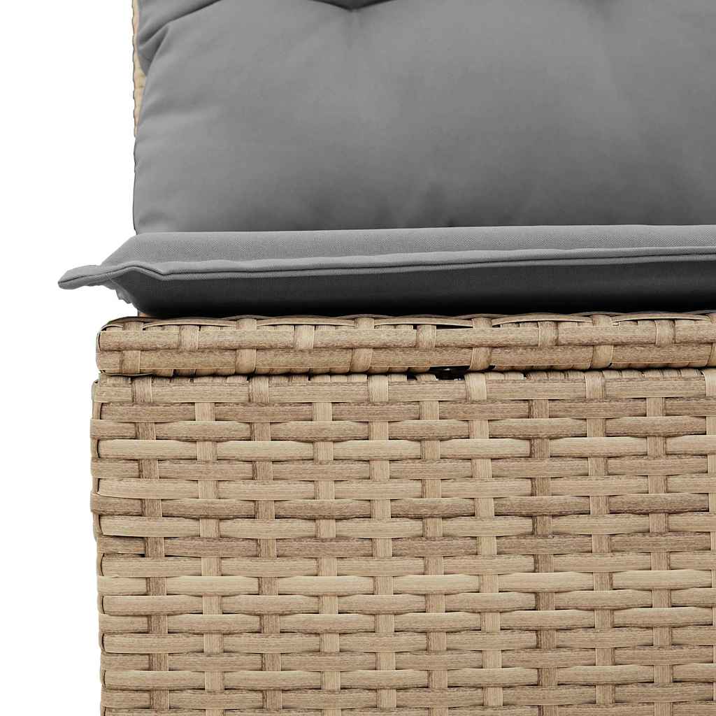 vidaXL 8-delige Loungeset met kussens poly rattan zwart