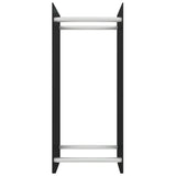 vidaXL Haardhoutrek 40x35x100 cm gehard glas zwart