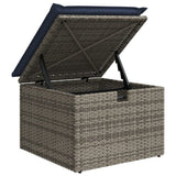 vidaXL 8-piece Garden Sofa Set with Cushions, Grey Poly Rattan