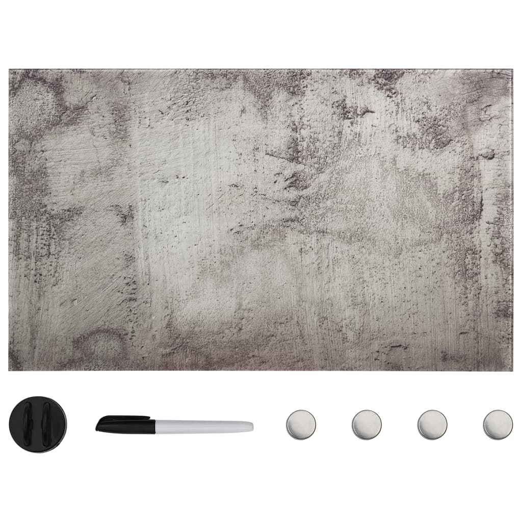 vidaXL Magnetic Board Wall-Mounted 50x30 cm Glass