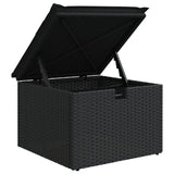 vidaXL 8-Piece Lounge Set with Cushions Poly Rattan Black