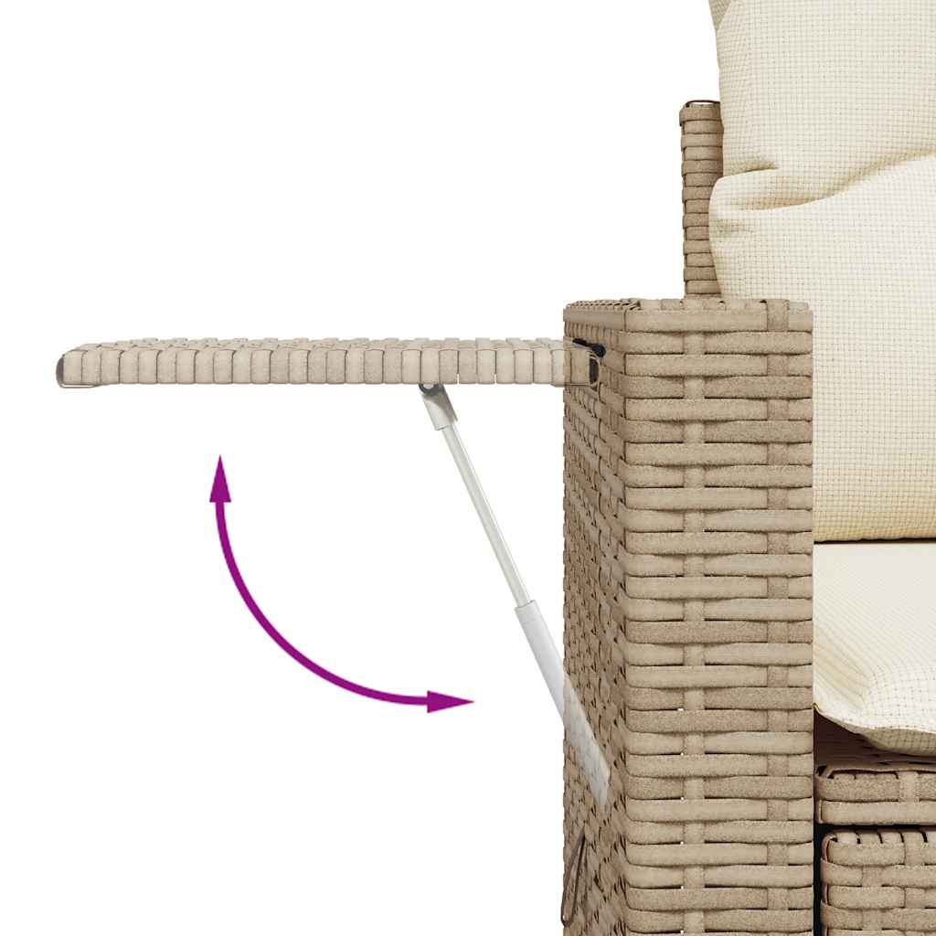 vidaXL 8-piece Lounge Set with Cushions Poly Rattan Black
