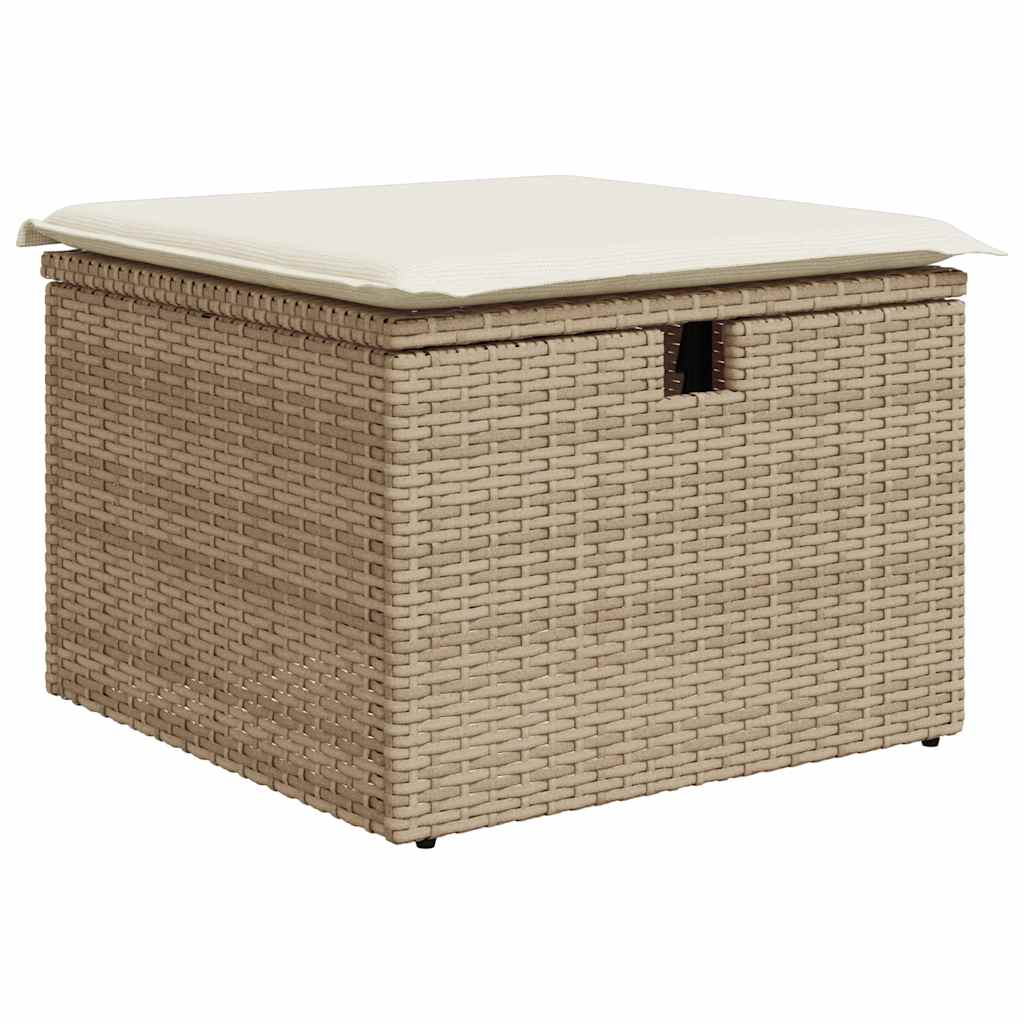 vidaXL 8-piece Lounge Set with Cushions Poly Rattan Black