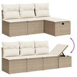 vidaXL 8-piece Lounge Set with Cushions Poly Rattan Black