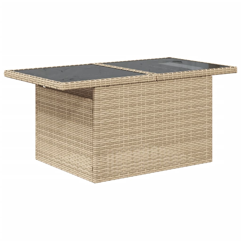 vidaXL 6-delige Loungeset met kussens poly rattan zwart