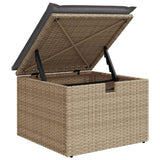 vidaXL 6-delige Loungeset met kussens poly rattan zwart