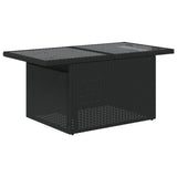 vidaXL 8-Piece Poly Rattan Lounge Set with Cushions Black