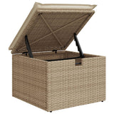 vidaXL 9-delige Loungeset met kussens poly rattan zwart