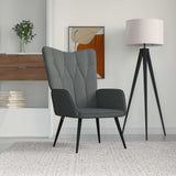 vidaXL Recliner fabric dark grey