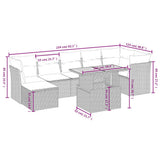 vidaXL 8-piece Lounge Set with Cushions Poly Rattan Black
