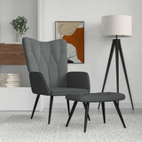 vidaXL Recliner fabric dark grey