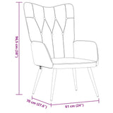 vidaXL Recliner fabric dark grey