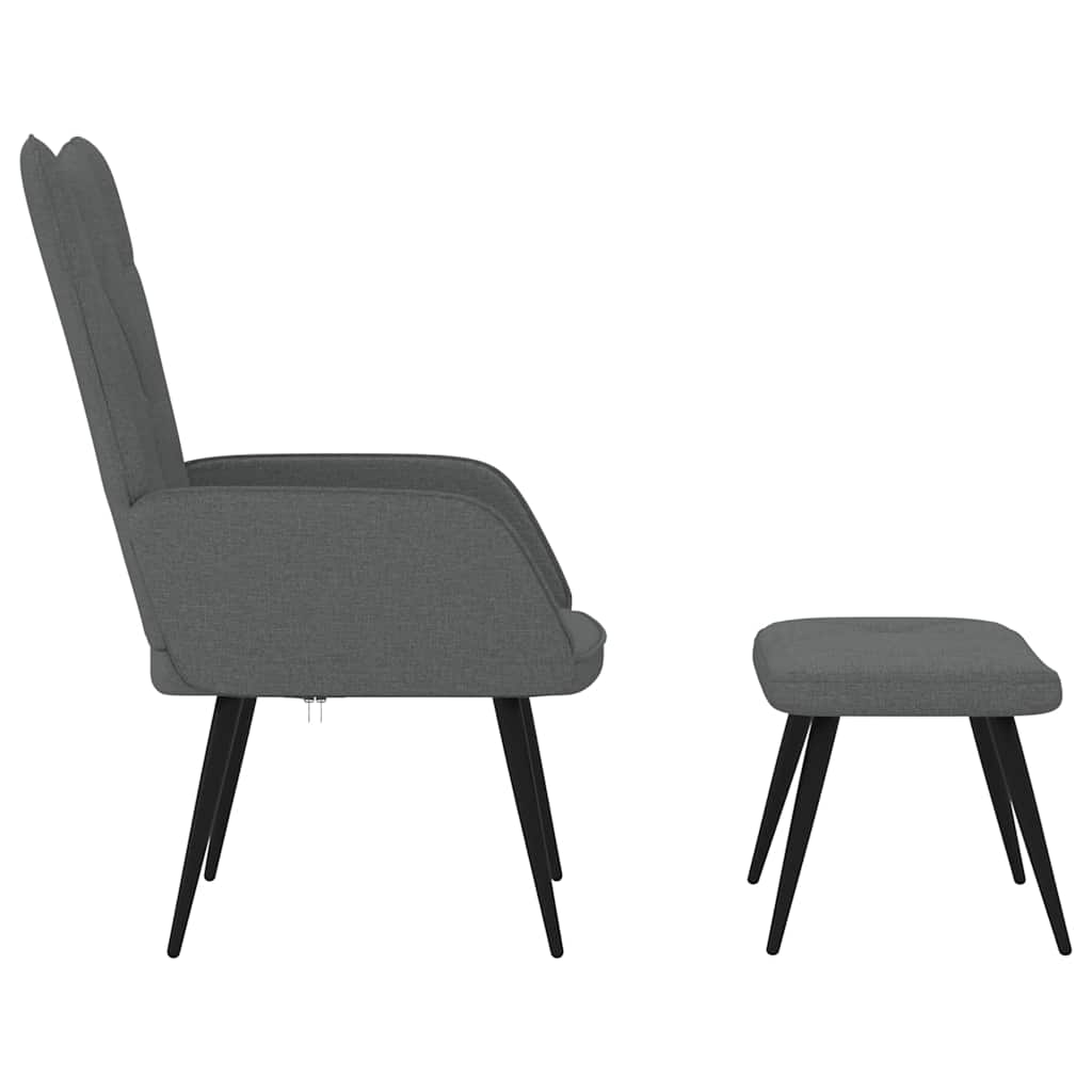 vidaXL Recliner fabric dark grey