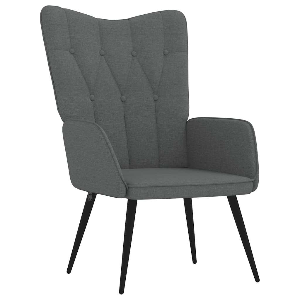 vidaXL Recliner fabric dark grey