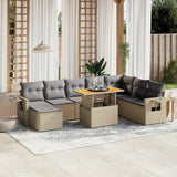 vidaXL 9-piece Poly Rattan Lounge Set with Cushions Black