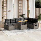 vidaXL 9-piece Poly Rattan Lounge Set with Cushions Black