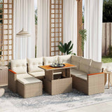 vidaXL 8-piece Lounge Set with Cushions Poly Rattan Black