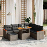 vidaXL 8-piece Lounge Set with Cushions Poly Rattan Black