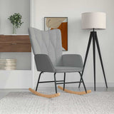 vidaXL Rocking Chair fabric light grey