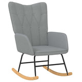 vidaXL Rocking Chair fabric light grey