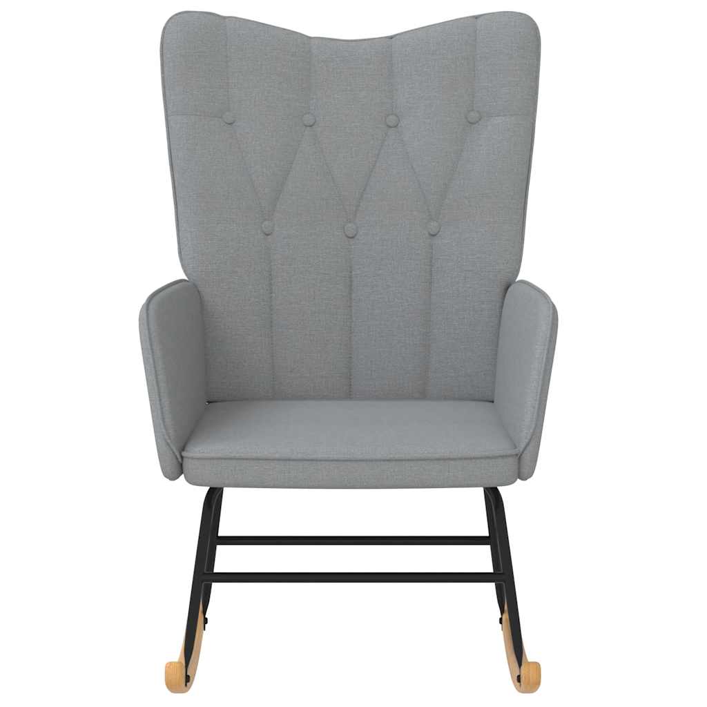 vidaXL Rocking Chair fabric light grey