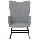 vidaXL Rocking Chair fabric light grey