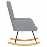 vidaXL Rocking Chair fabric light grey