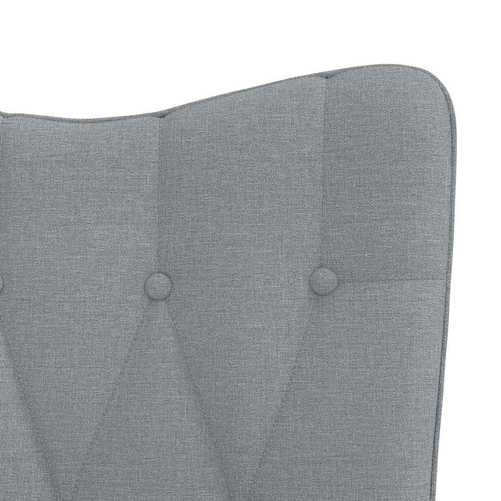 vidaXL Rocking Chair fabric light grey