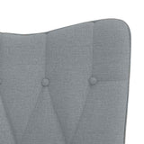 vidaXL Rocking Chair fabric light grey