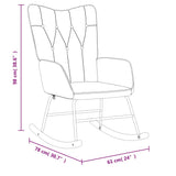 vidaXL Rocking Chair fabric light grey