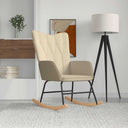 vidaXL Rocking Chair fabric light grey
