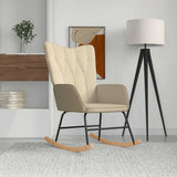 vidaXL Rocking Chair fabric light grey