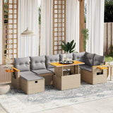 vidaXL 8-piece Lounge Set with Cushions Poly Rattan Black
