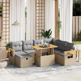 vidaXL 8-Piece Lounge Set with Cushions Poly Rattan Black